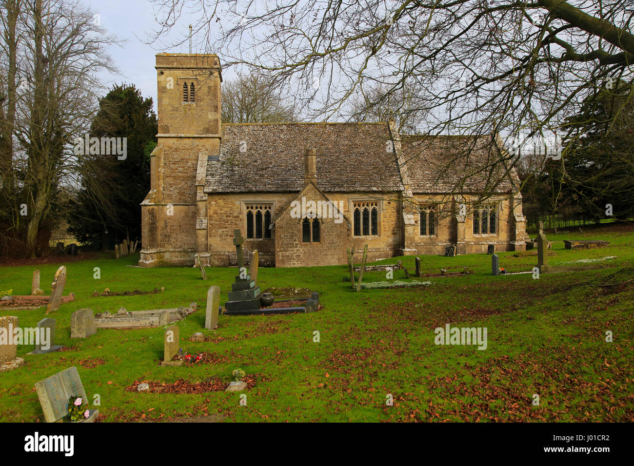 Village parish church of Saint Mary, Calstone Wellington, Wiltshire, England, UK Stock Photo