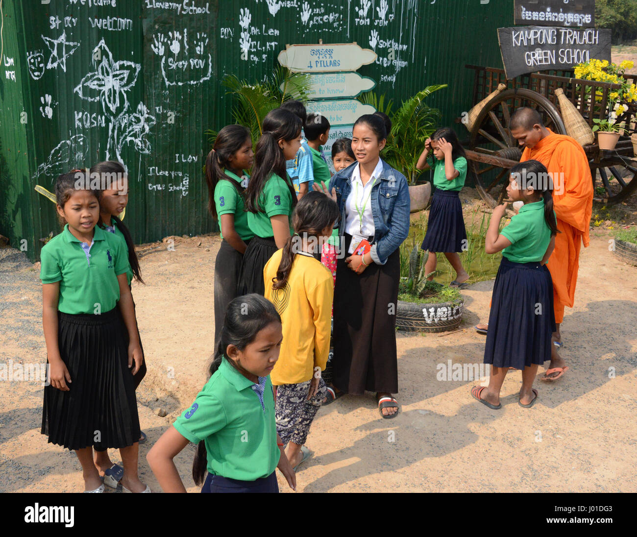 Kampong Tralach Green School, near Phnom Penh, Cambodia Stock Photo - Alamy