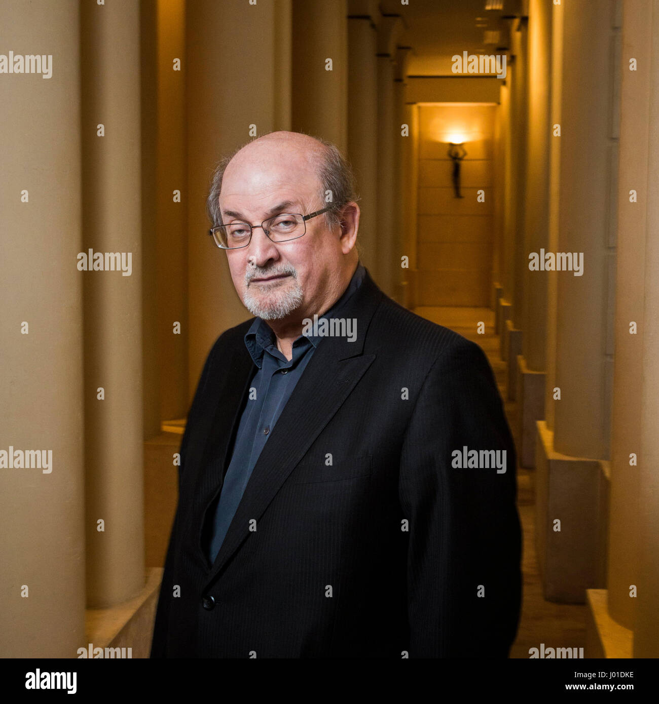 Portrait of (Ahmed) Salman Rushdie (thanks to Hotel Park Hyatt Paris-Vendome) 11/09/2016 ©Philippe MATSAS/Opale Stock Photo