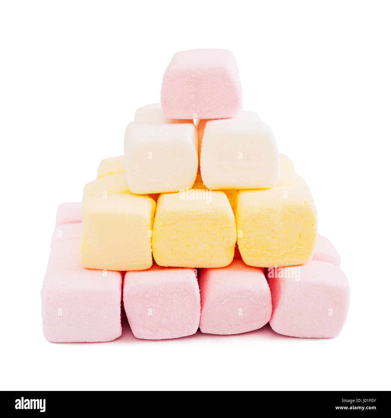 Marshmallow isolated on white background Stock Photo - Alamy