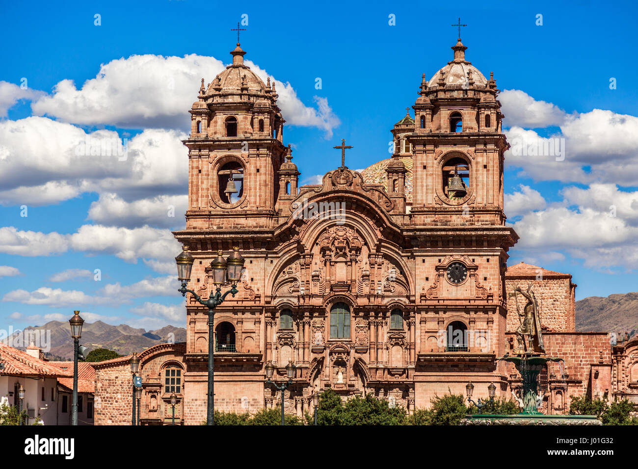 Church of the Society of Jesus, one of the main cathedrals of Cuzco, Peru Stock Photo