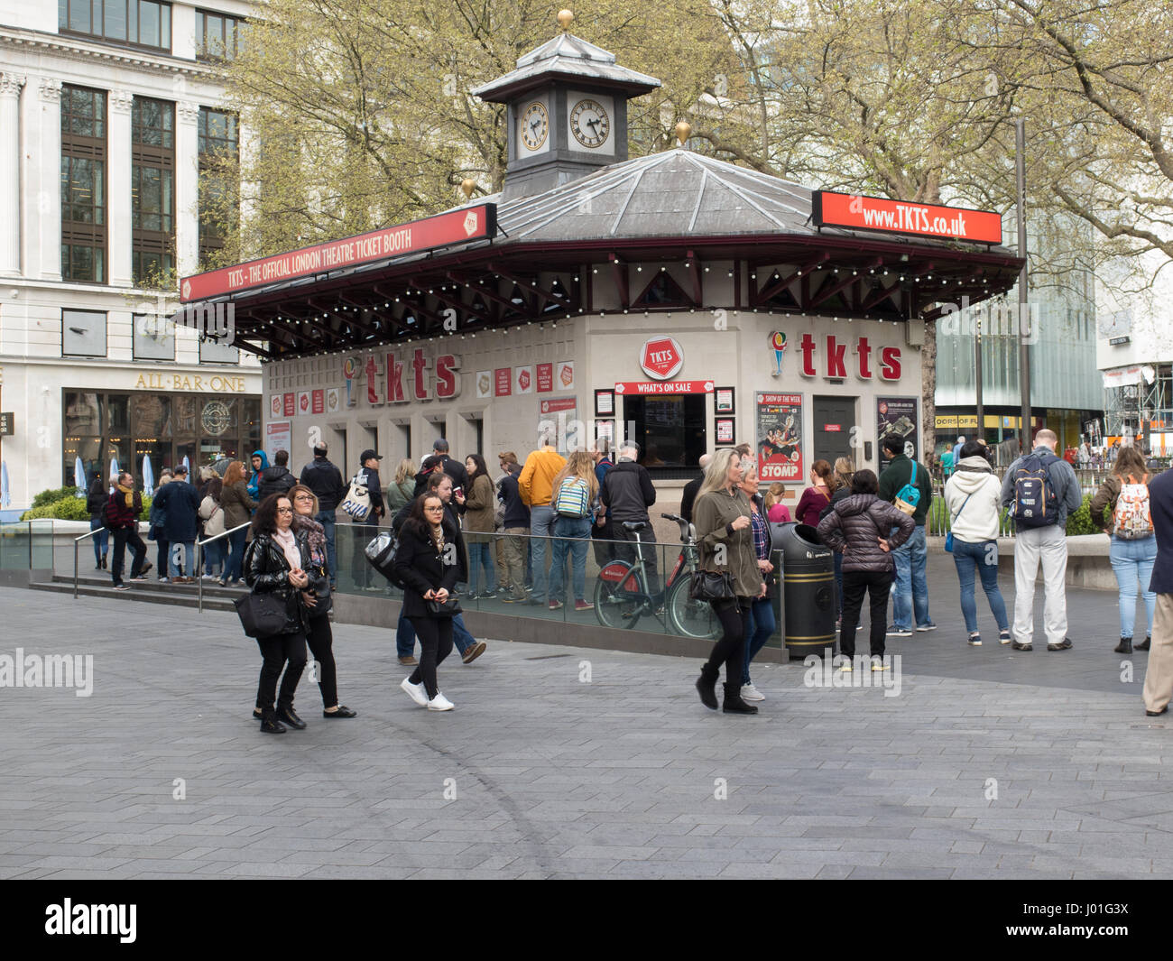 theatre booking office building Leicester Square Stock Photo Alamy