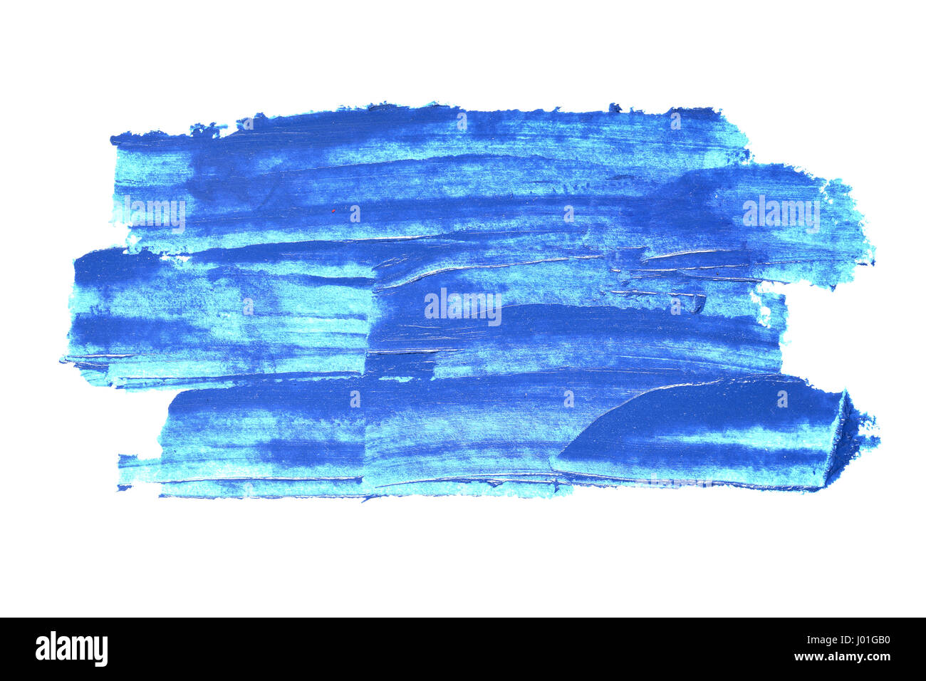 Blue textured brush strokes isolated on the white background Stock ...