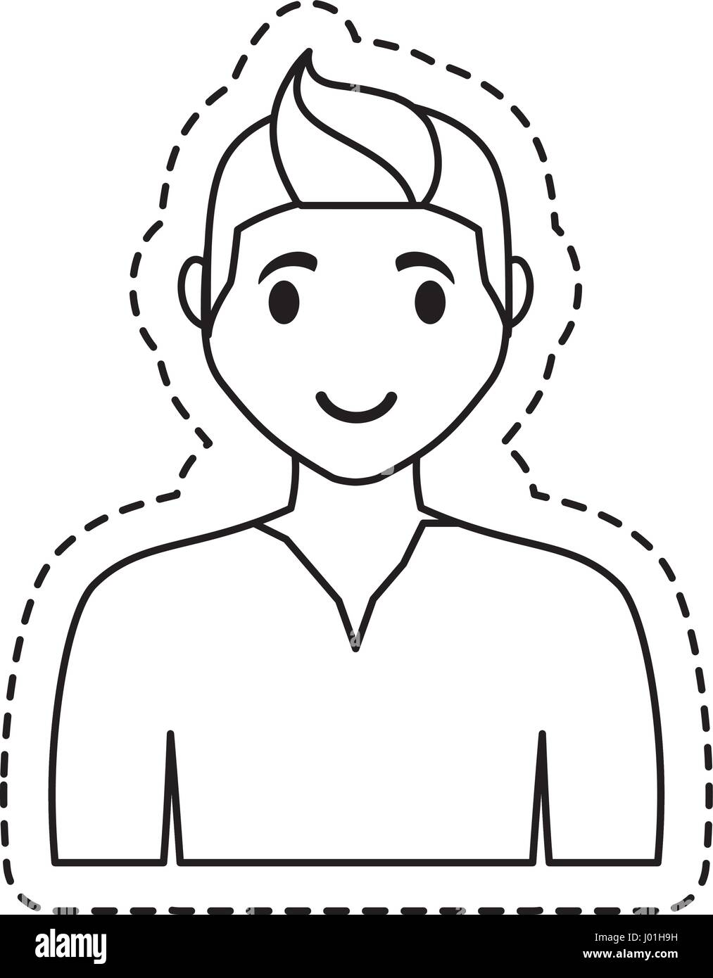 man cartoon icon over white background. vector illustration Stock ...