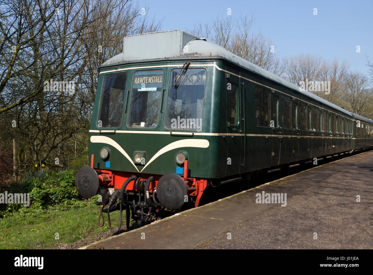 Diesel multiple unit at Summerseat station Stock Photo - Alamy