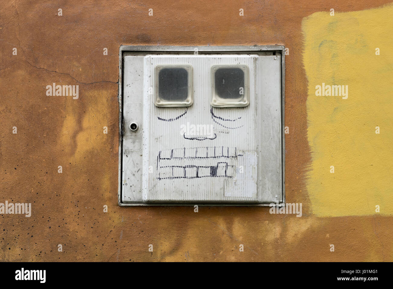 Creatively painted electric box Stock Photo Alamy