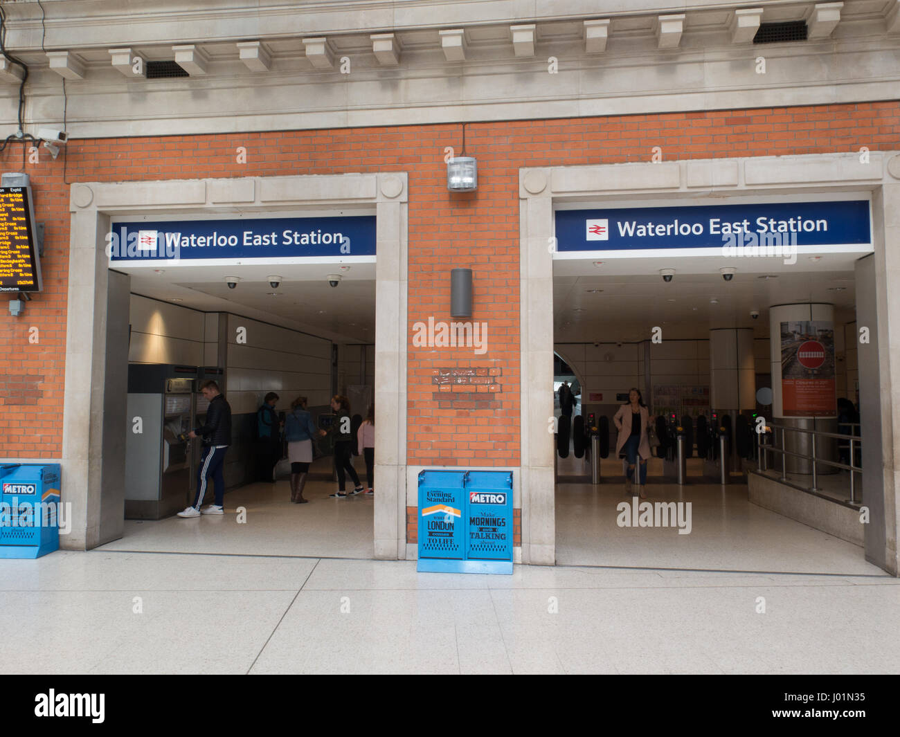 Waterloo East train station entrance Stock Photo Alamy