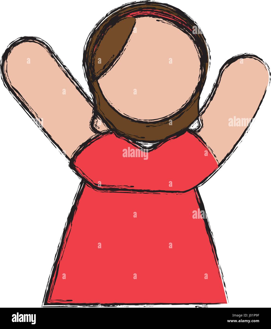 Little girl draw icon vector illustration graphic design Stock Vector ...
