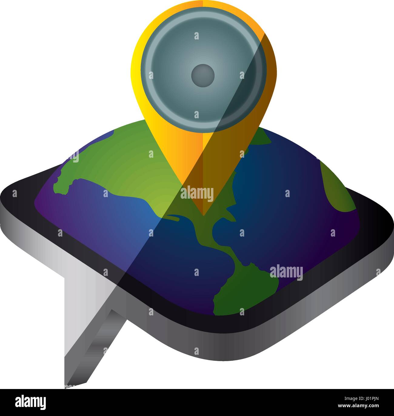 GPS map pointer icon vector illustration graphic design Stock Vector ...