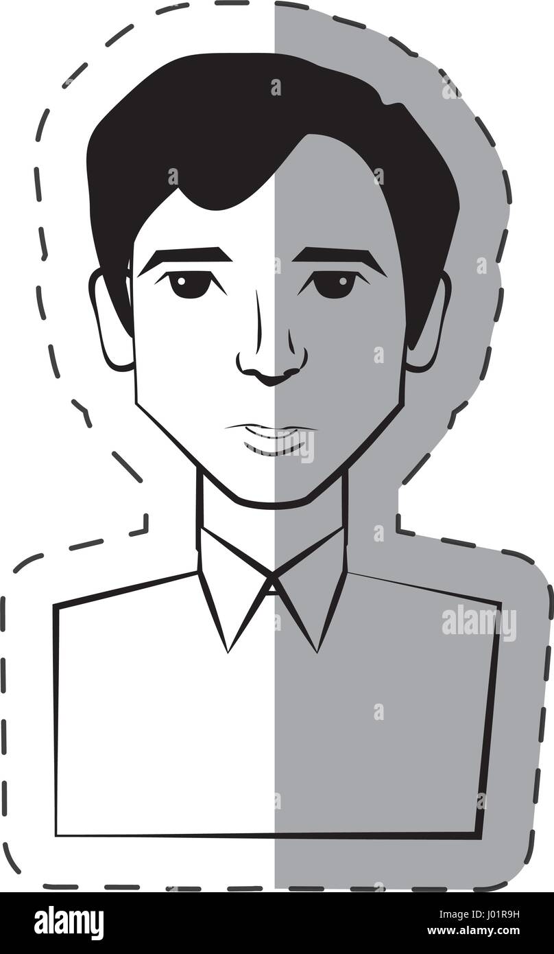 portrait man young character Stock Vector Image & Art - Alamy