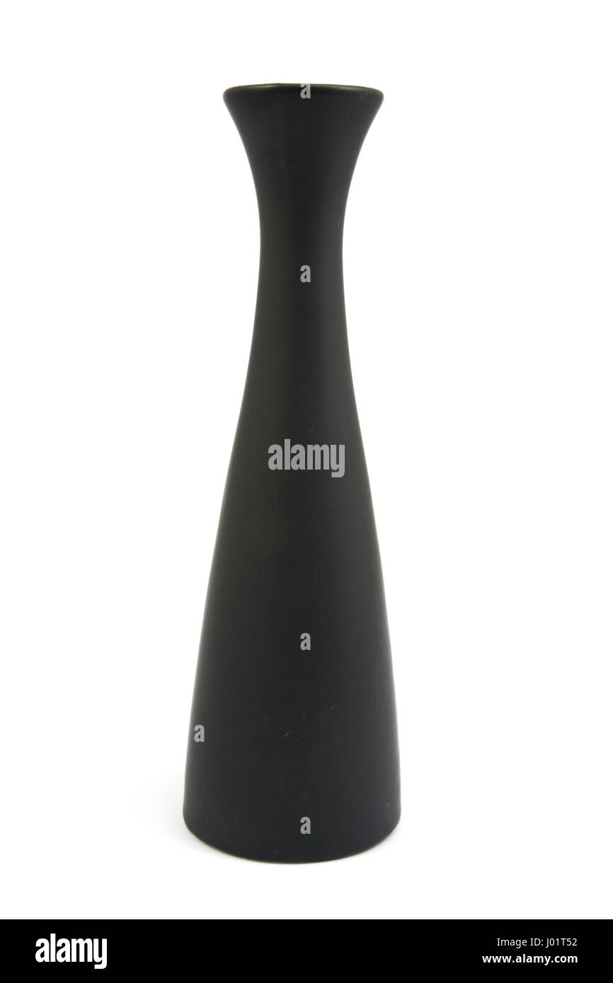 black vase isolated on white background Stock Photo - Alamy