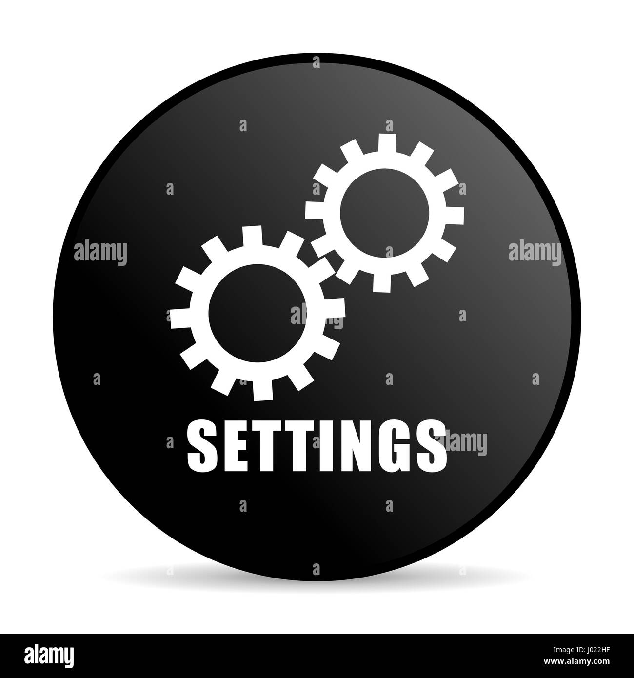 Settings icon Black and White Stock Photos & Images Alamy