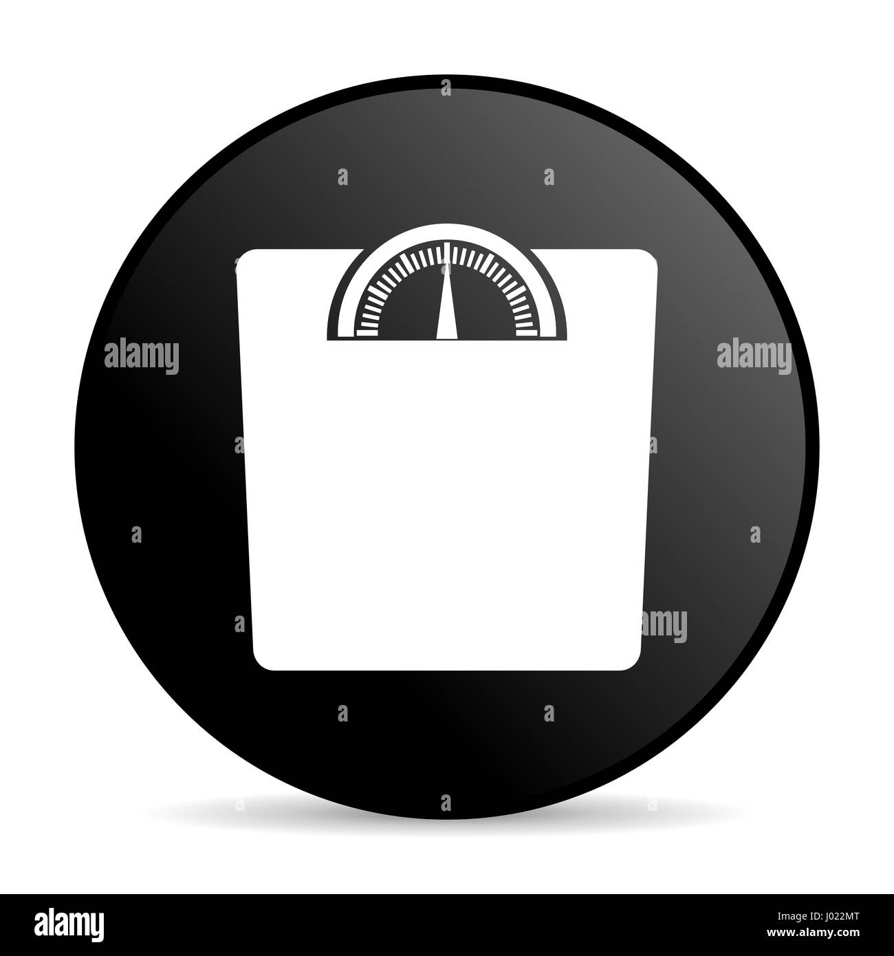 Weight black color web design round internet icon on white background ...