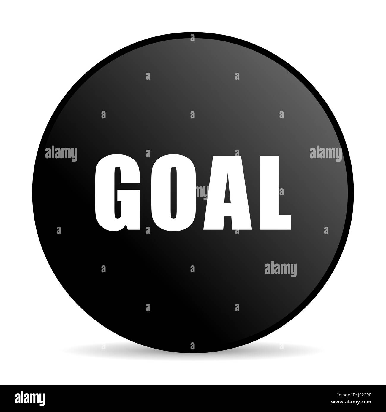 Goal Black Color Web Design Round Internet Icon On White Background Stock Photo Alamy