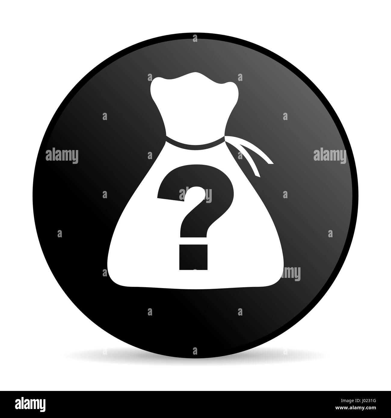 Riddle black color web design round internet icon on white background ...