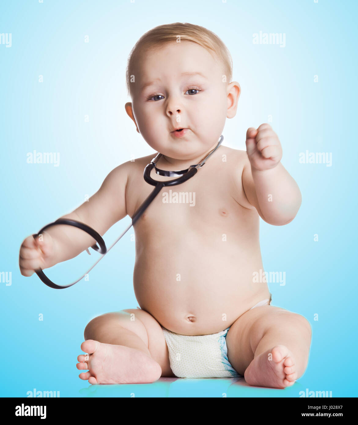 baby blue stethoscope