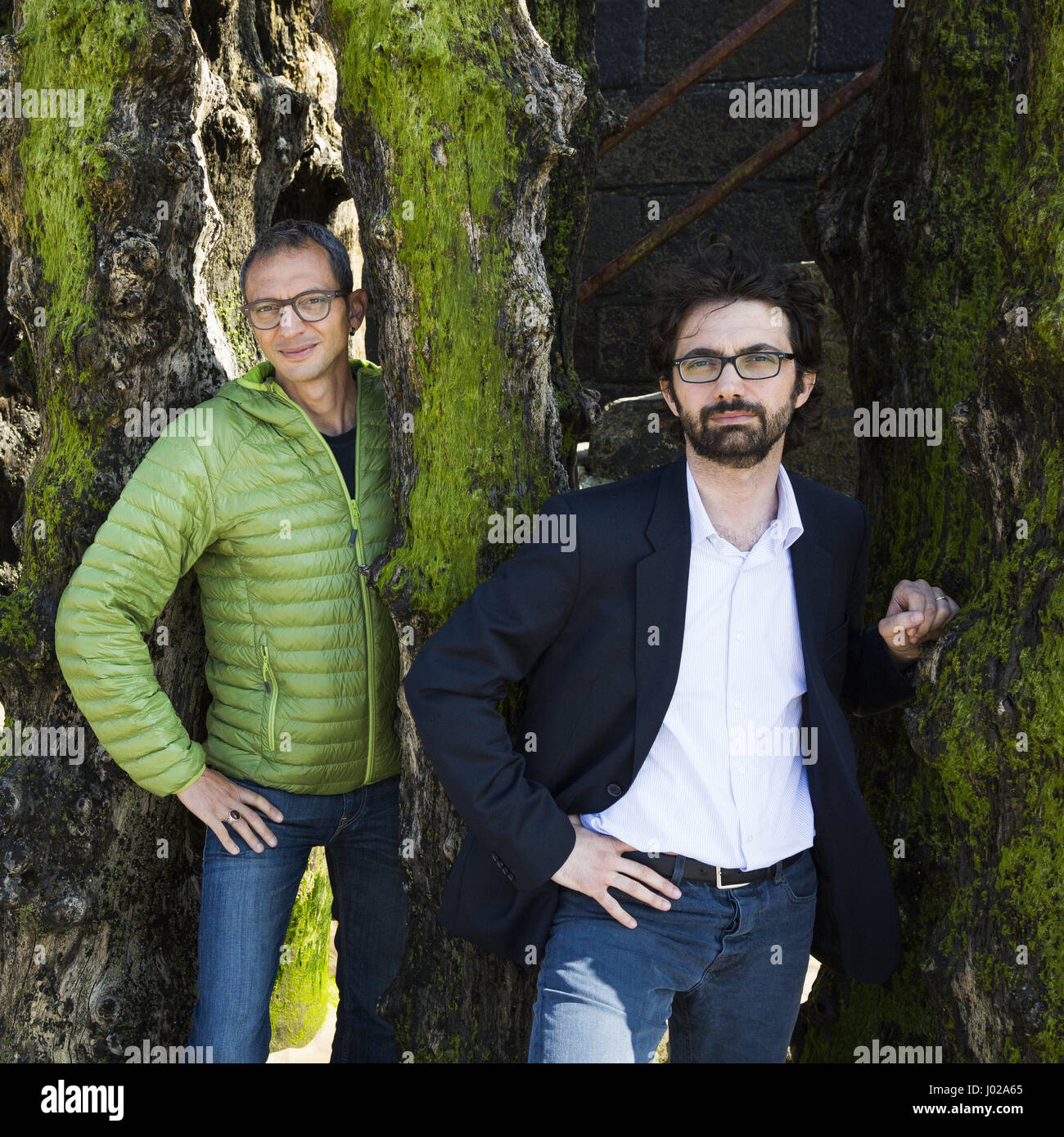 Portrait of Andrea Di Nicola (right) and Giampaolo Musumeci (left) 23/05/2015 ©Philippe MATSAS/Opale Stock Photo