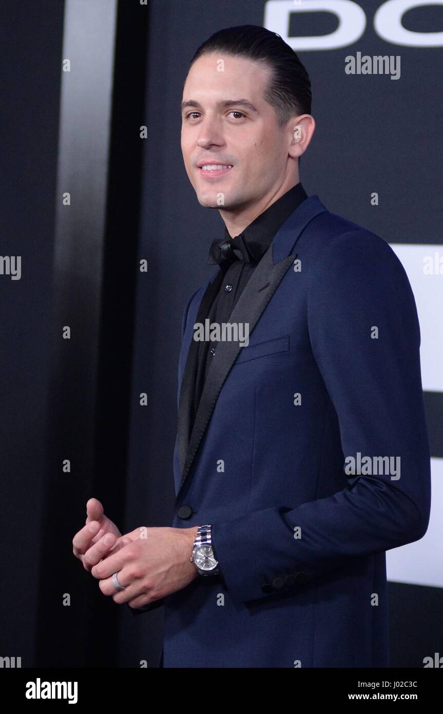 New York NY USA. 8th Apr 2017. G Eazy at arrivals for THE FATE OF THE FURIOUS Premiere Radio City Music Hall New York NY April 8 2017. Credit RCF Everett Collection Alamy Live News