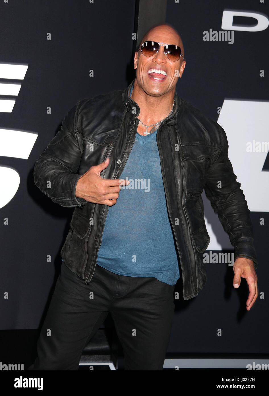 New York, New York, USA. 8th Apr, 2017. Actor DWAYNE JOHNSON aka THE ...
