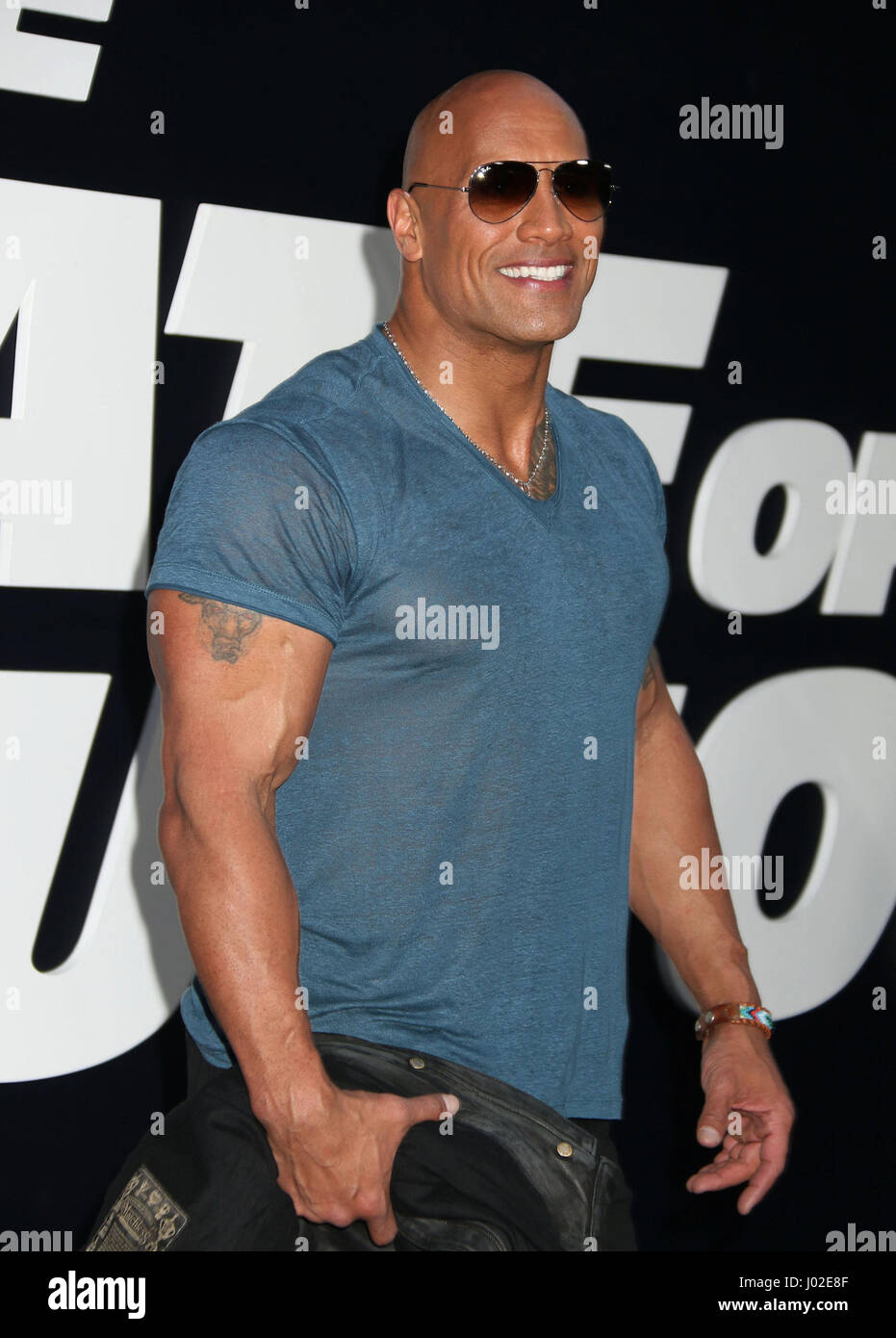 New York, New York, USA. 8th Apr, 2017. Actor DWAYNE JOHNSON aka THE ...