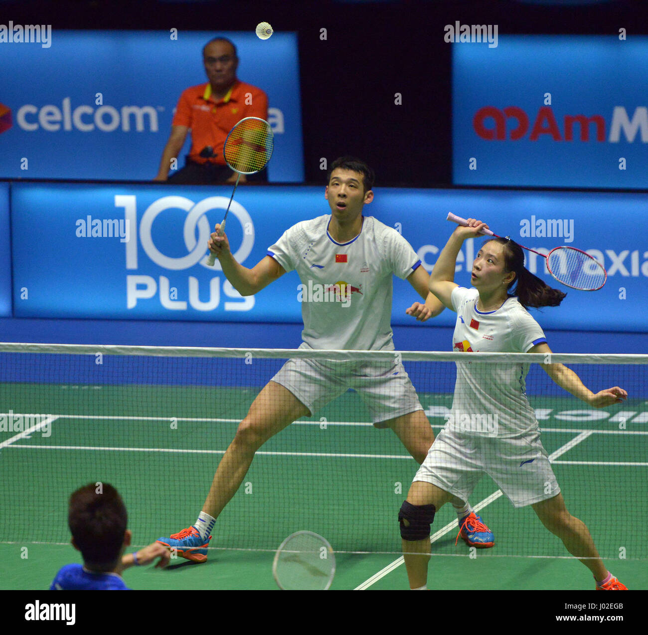 Kuching, Malaysia. 9th Apr, 2017. China's Lu Kai (L)/Huang Yaqiong ...