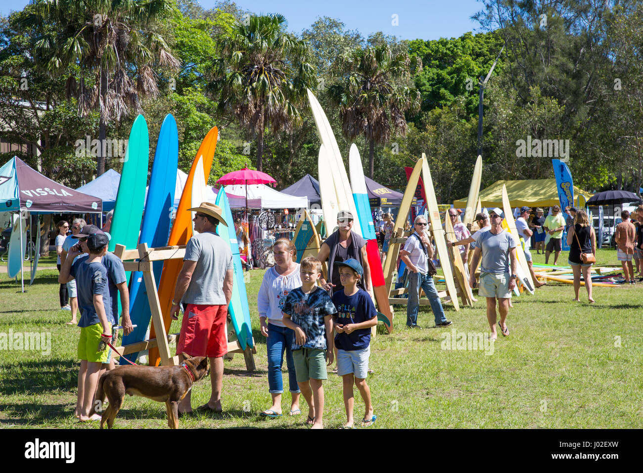 Avalon Beach, Sydney, Australia. Sunday 9th April 2017. Surfboard collectors and enthusiasts