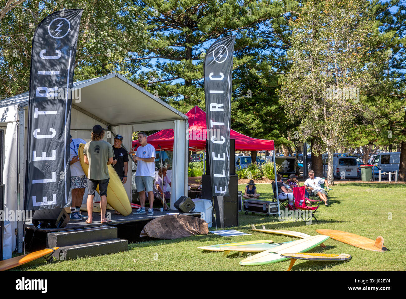 Avalon Beach, Sydney, Australia. Sunday 9th April 2017. Surfboard collectors and enthusiasts