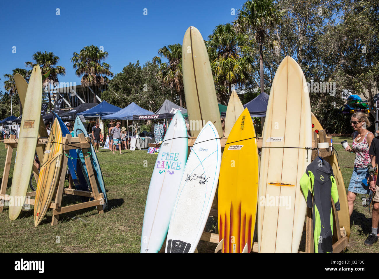 Avalon Beach, Sydney, Australia. Sunday 9th April 2017. Surfboard collectors and enthusiasts