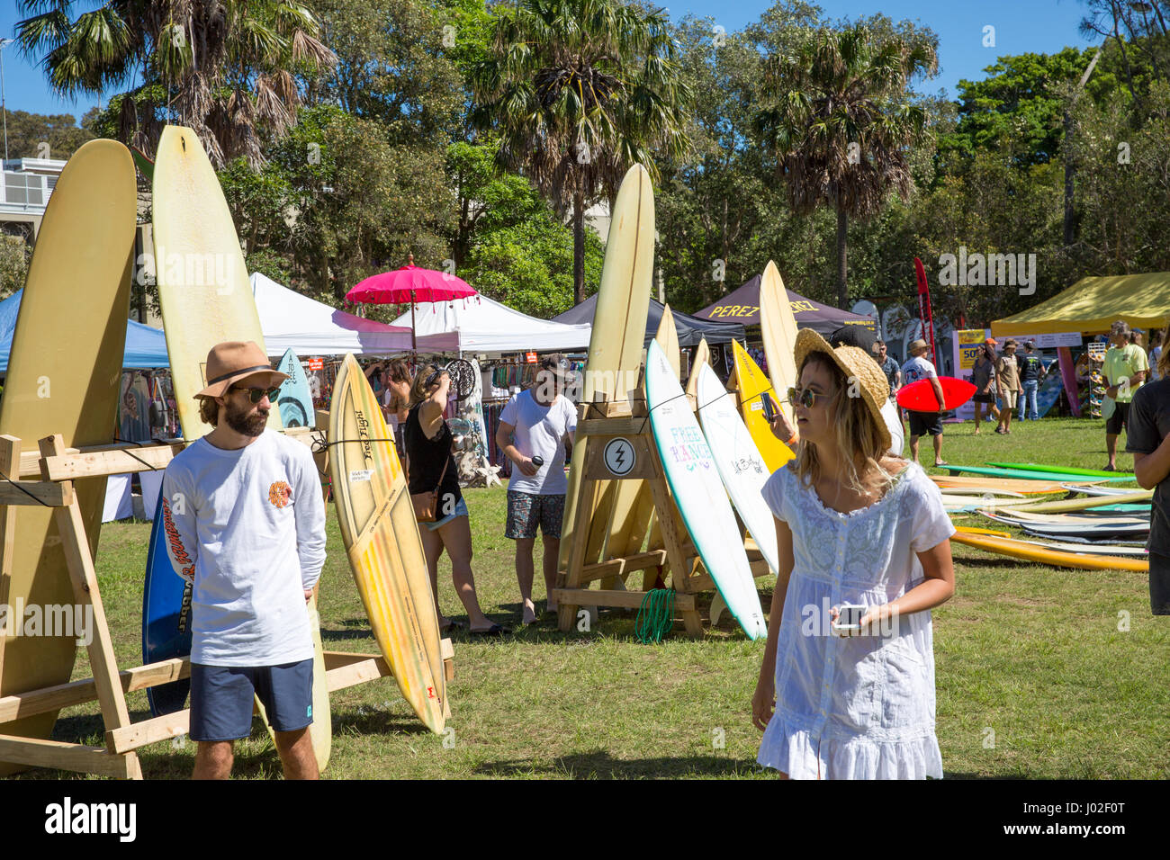 Avalon Beach, Sydney, Australia. Sunday 9th April 2017. Surfboard collectors and enthusiasts