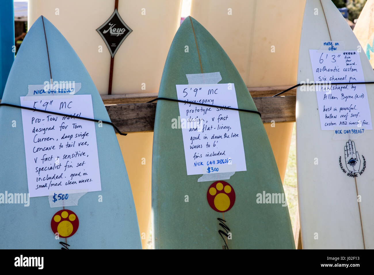 Avalon Beach, Sydney, Australia. Sunday 9th April 2017. Surfboard collectors and enthusiasts