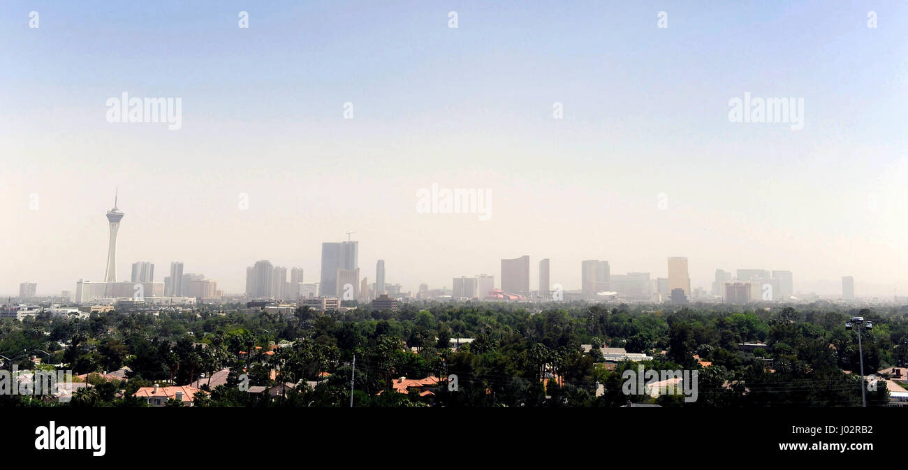 Las Vegas, Nevada, USA. 10th May, 2012. A cloudy haze partially