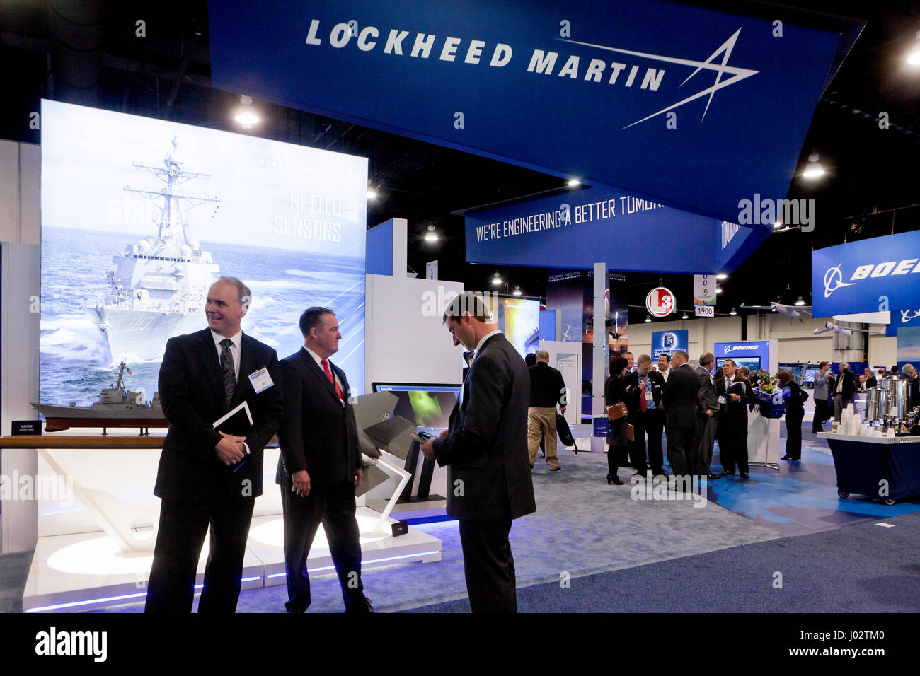 Lockheed Martin exhibitor booth at 2017 US Navy League SeaAirSpace