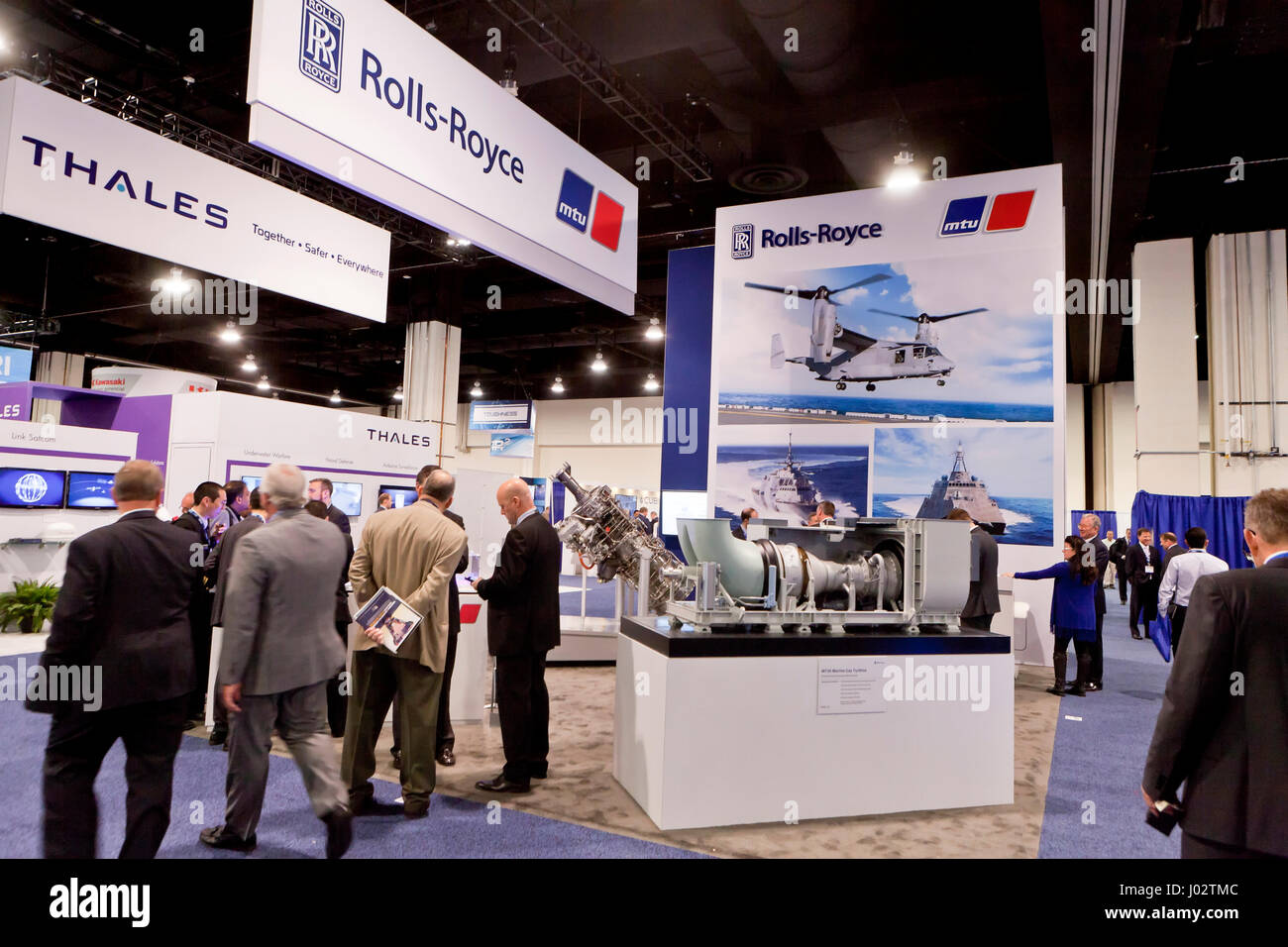 Rolls Royce exhib booth at Sea Air Space expo - Washington, DC USA Stock Photo
