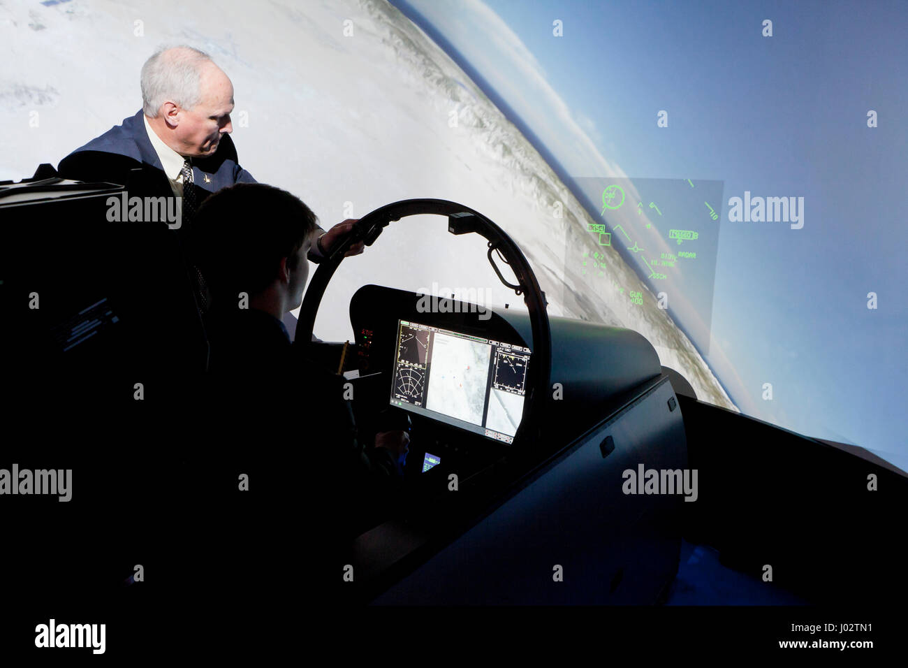 Boeing fighter jet flight simulator USA Stock Photo Alamy