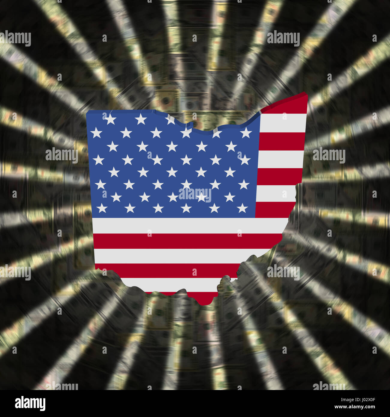 Ohio state 3d map hi-res stock photography and images - Alamy