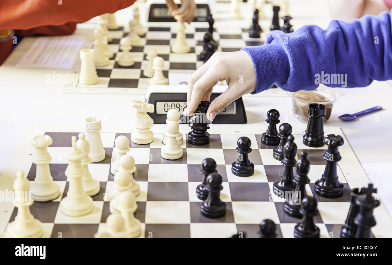 Chess championship, detail of a championship of intelligence ...