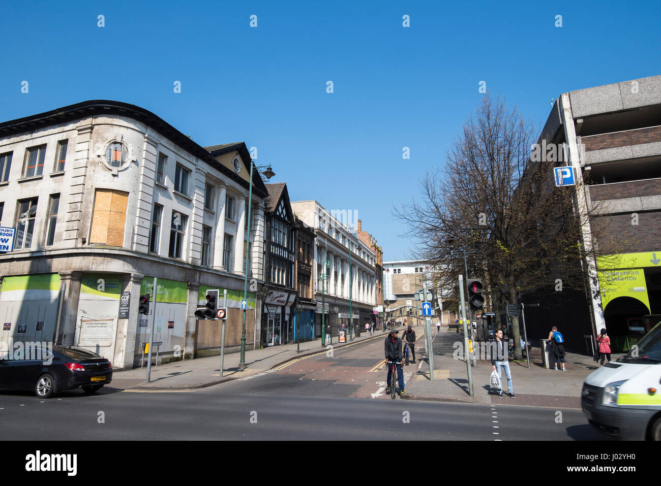 Carrington Street and Broadmarsh Car Park in Nottingham City