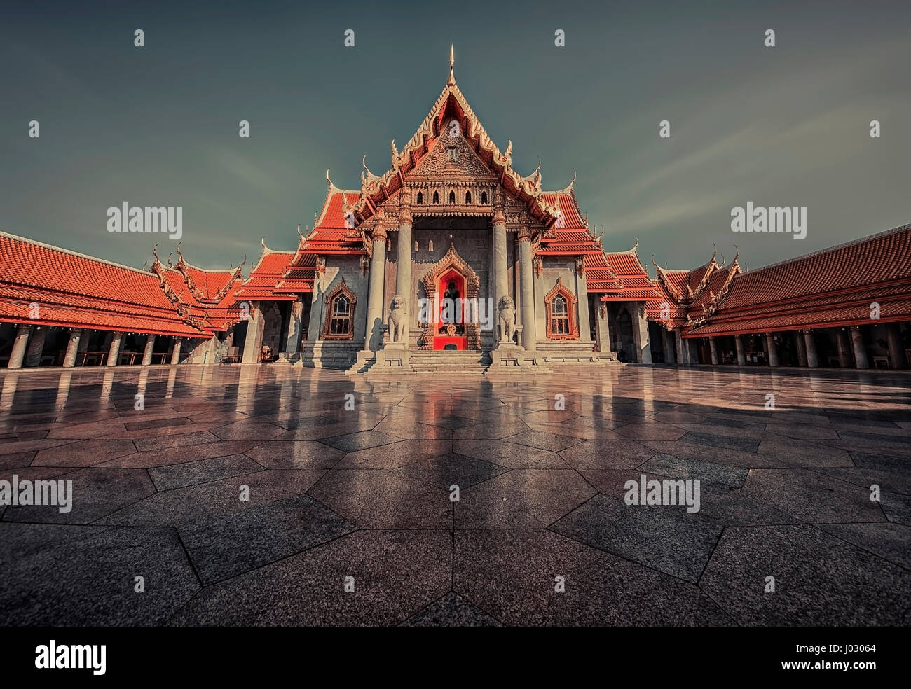 Marble temple in Bangkok Stock Photo - Alamy
