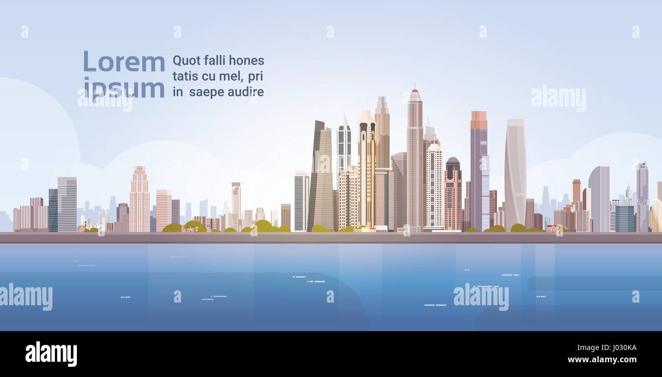 City Skyscraper View Cityscape Background Skyline with Copy Space Stock ...