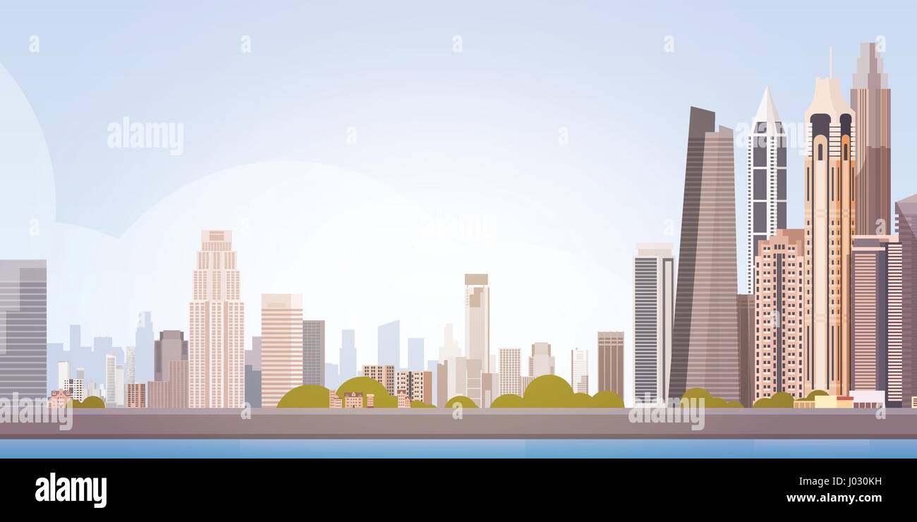 City Skyscraper View Cityscape Background Skyline with Copy Space Stock ...