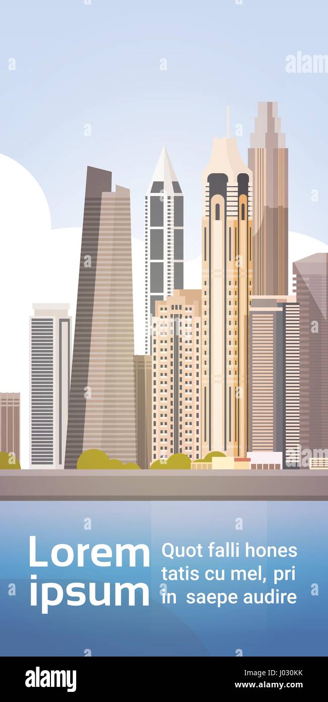 City Skyscraper View Cityscape Background Skyline with Copy Space Stock ...