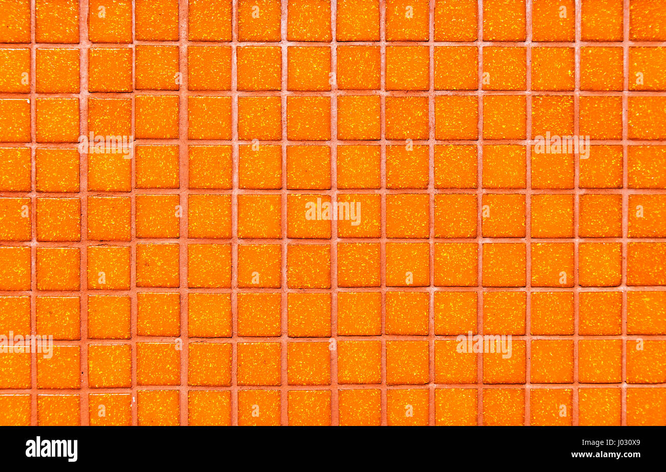 Orange ceramic colorful tiles mosaic composition pattern background ...