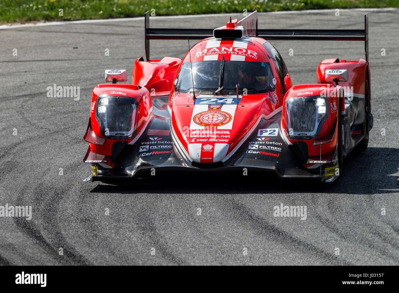Monza, Italy - April 01, 2017: Oreca 07 – Gibson of CEFC Manor TRS Racing Team, driven by R T. Graves / R. Gonzalez / J. Hirschi / S. Trummer during t Stock Photo