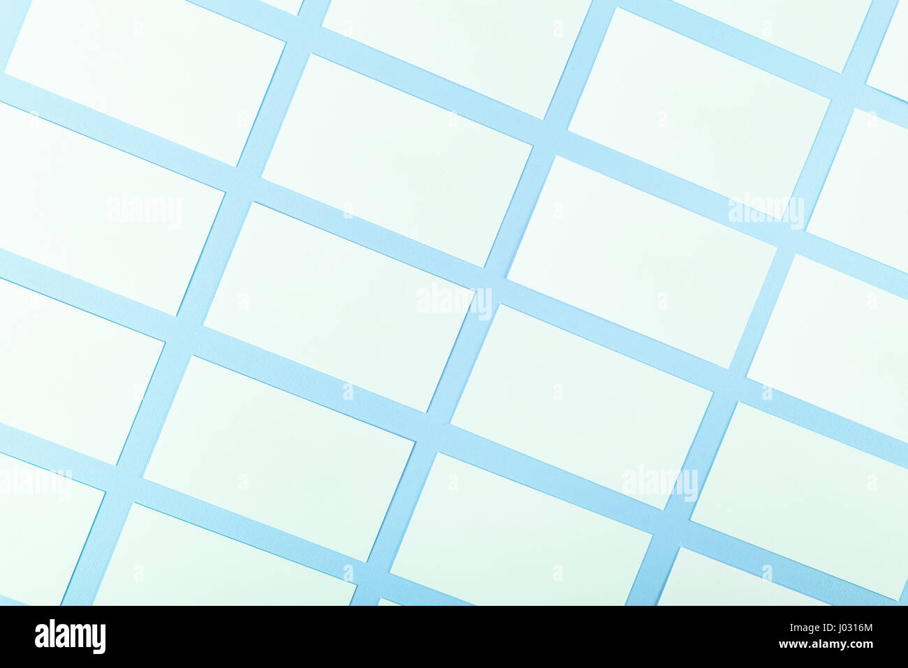 White Blank Business Cards On Blue Background With Fine Paper Texture ...