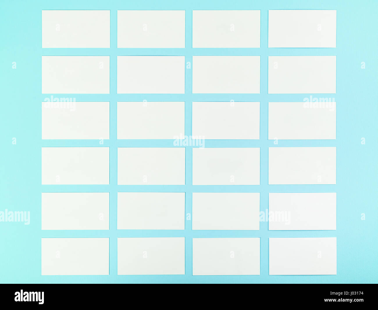 White Blank Business Cards On Blue Background With Fine Paper Texture ...