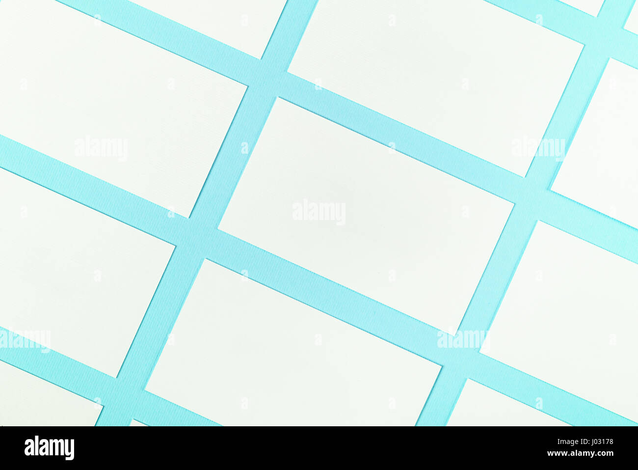 White Blank Business Cards On Blue Background With Fine Paper Texture ...