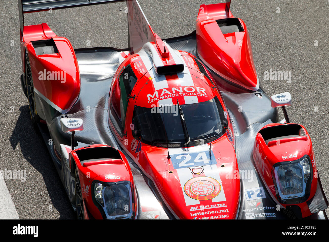 Monza, Italy - April 01, 2017: Oreca 07 – Gibson of CEFC Manor TRS Racing Team, driven by R T. Graves / R. Gonzalez / J. Hirschi / S. Trummer during t Stock Photo