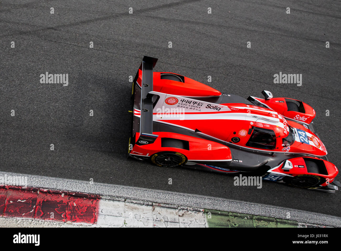 Monza, Italy - April 01, 2017: Oreca 07 – Gibson of CEFC Manor TRS Racing Team, driven by R T. Graves / R. Gonzalez / J. Hirschi / S. Trummer during t Stock Photo