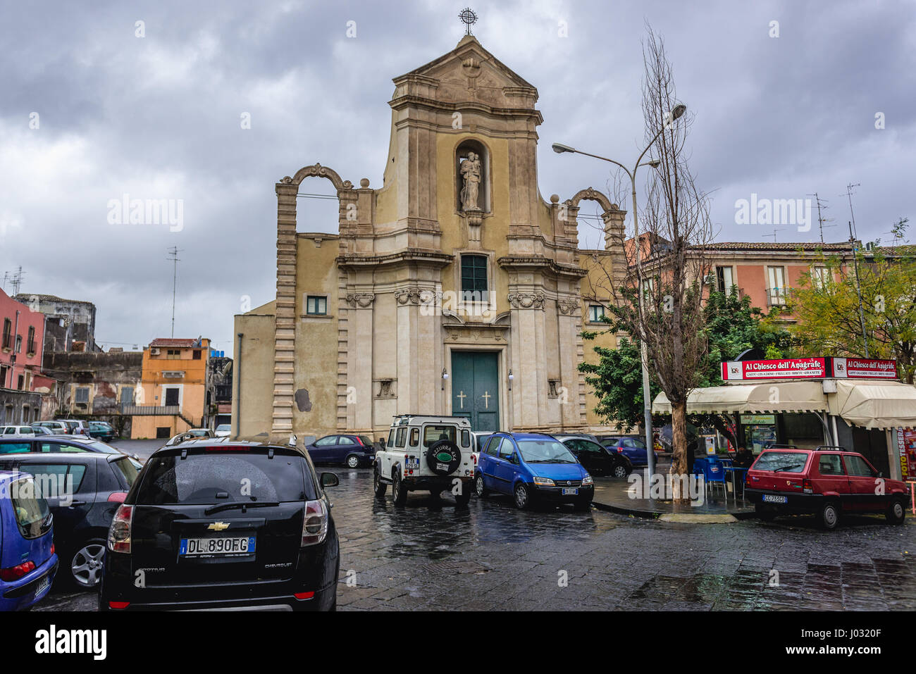 Chiesa di San Giuseppe al Transito Church in Catania city on the east side of Sicily Island, Italy Stock Photo