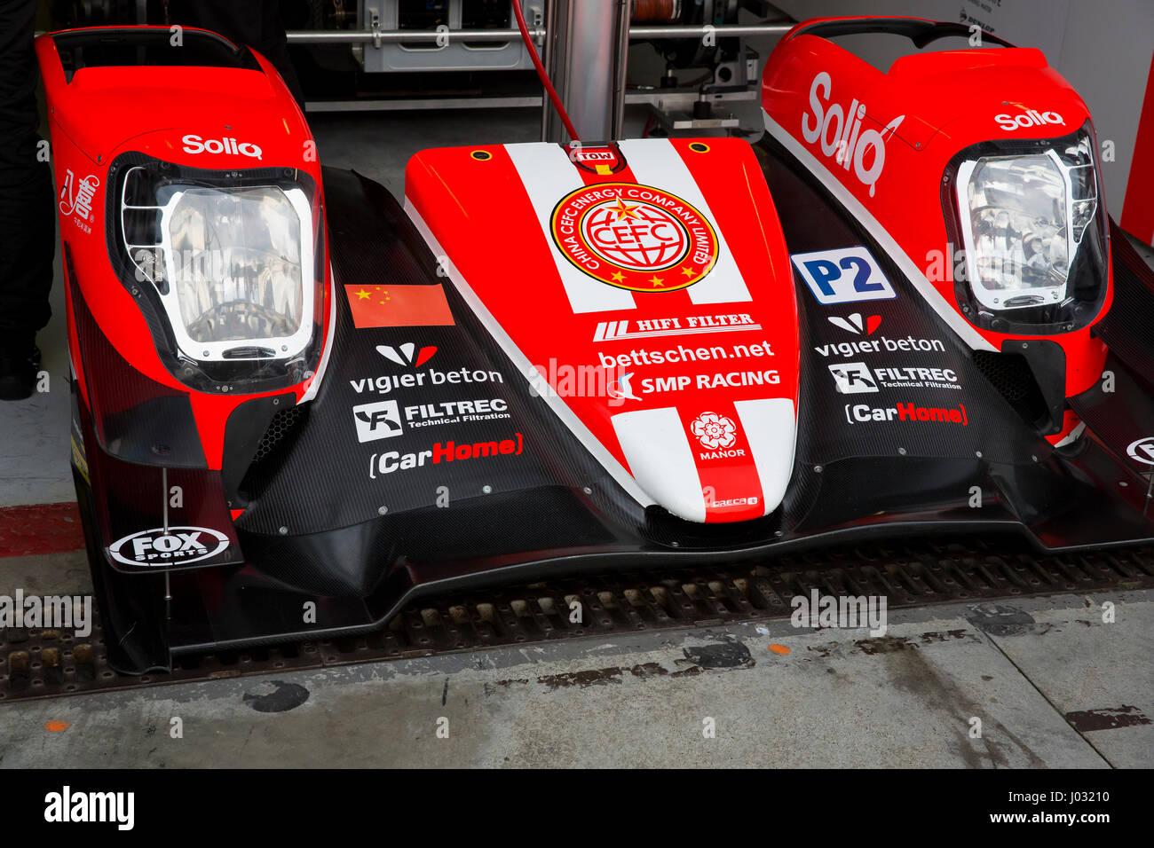 Monza, Italy - April 01, 2017: Oreca 07 – Gibson of CEFC Manor TRS Racing Team, driven by R T. Graves / R. Gonzalez / J. Hirschi / S. Trummer during t Stock Photo